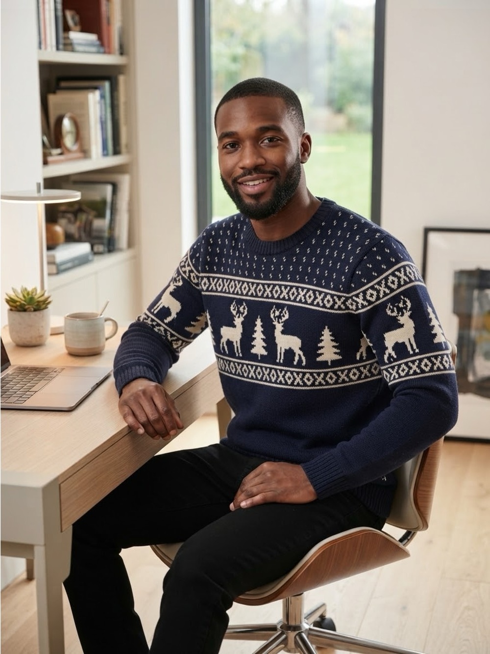 Old Navy Fair Isle Reindeer Crewneck Sweater